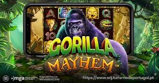  Gorilla Mayhem, Pragmatic Play, gráficos vibrantes, recursos especiais, temática envolvente.